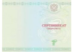 Сертификат специалиста  года